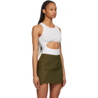 Sandy Liang White Riblet Tank Top