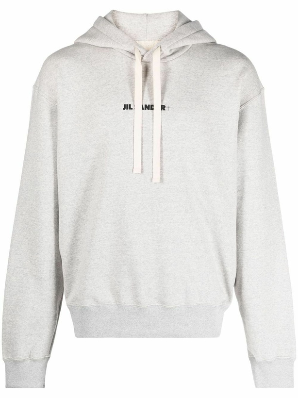Photo: Jil Sander Logo-Print Cotton Hoodie
