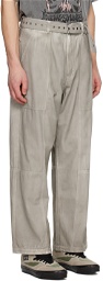 Izzue Gray Belted Trousers