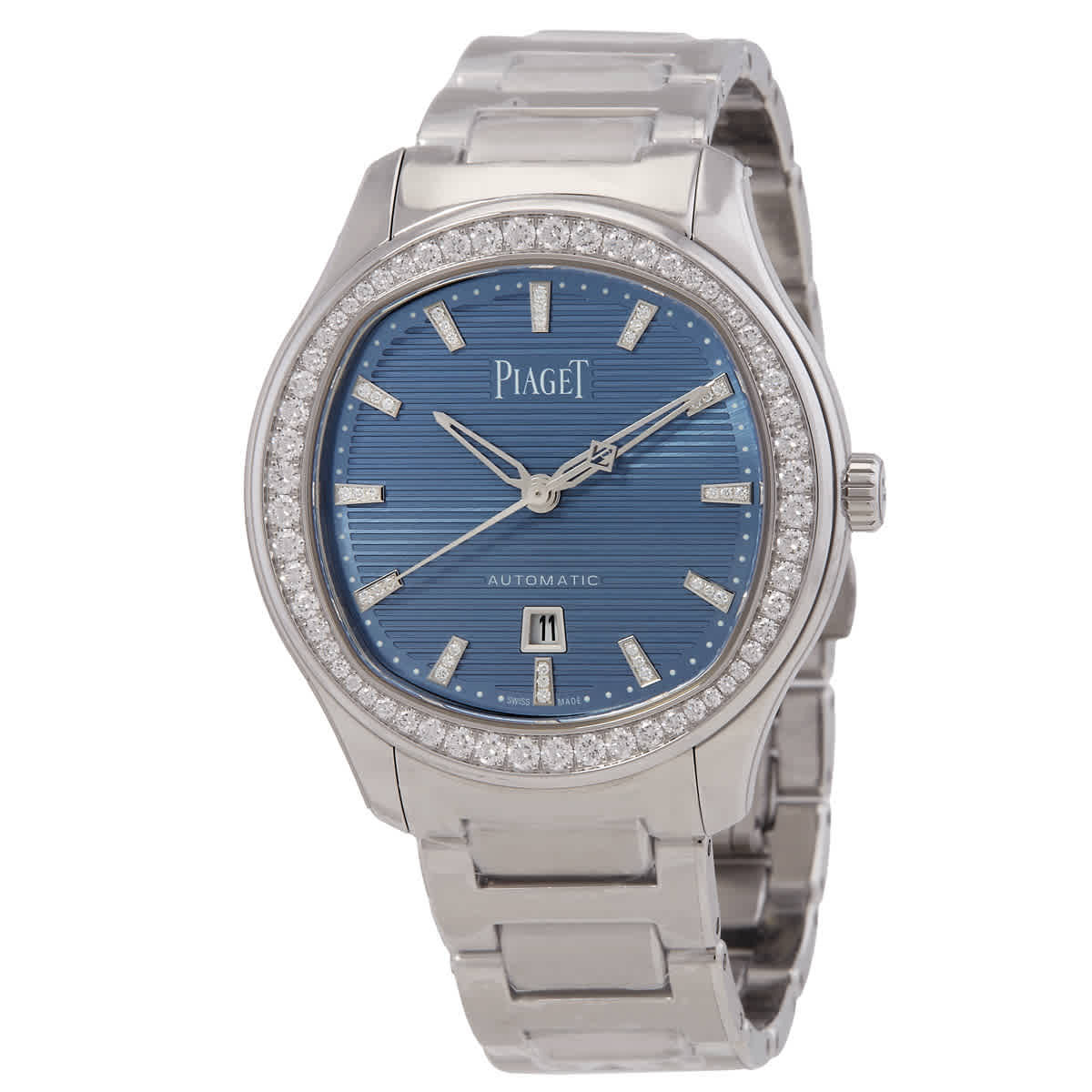 Piaget Polo Date Automatic Diamond Blue Dial Watch G0A47027