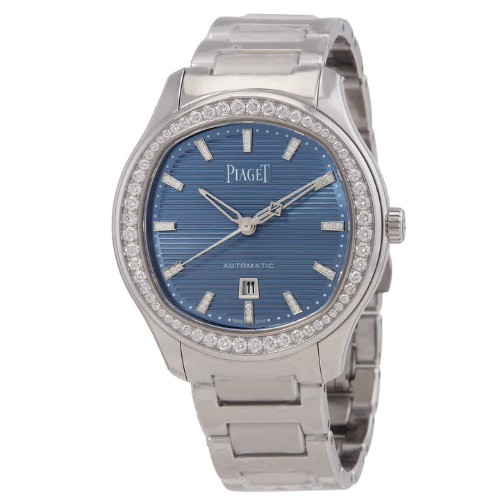 Photo: Piaget Polo Date Automatic Diamond Blue Dial Watch G0A47027