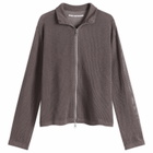 MKI Men's Linen Loose Knit Track Jacket in Espresso