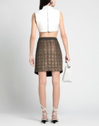Gr10k Womens Mini skirt Dark in Brown