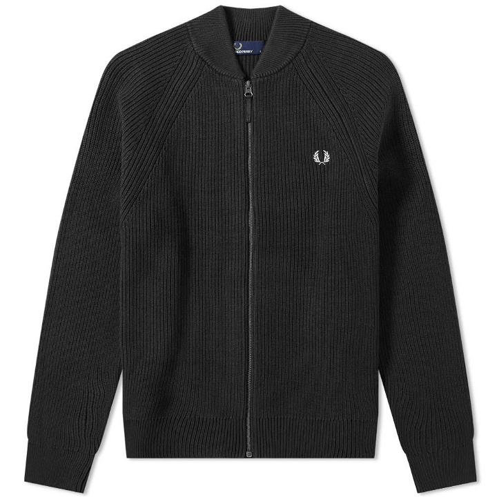 Photo: Fred Perry Bomber Neck Zip Cardigan