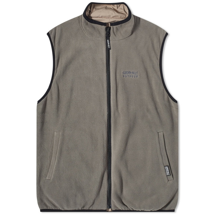 Photo: Gramicci Men's Reversible Gilet in Grey