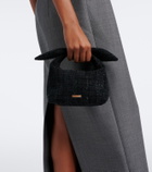 Aquazzura Bow Tie Mini tweed top-handle bag