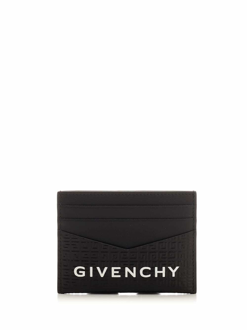 [Givenchy] Logo Card Holder - Black / ☆送料込☆ Givenchy - Appliquéd Logo-Embossed Leather Bilfold