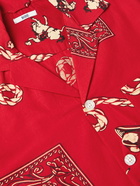 BODE - Stage Coach Bandana-Print Cotton Shirt - Red