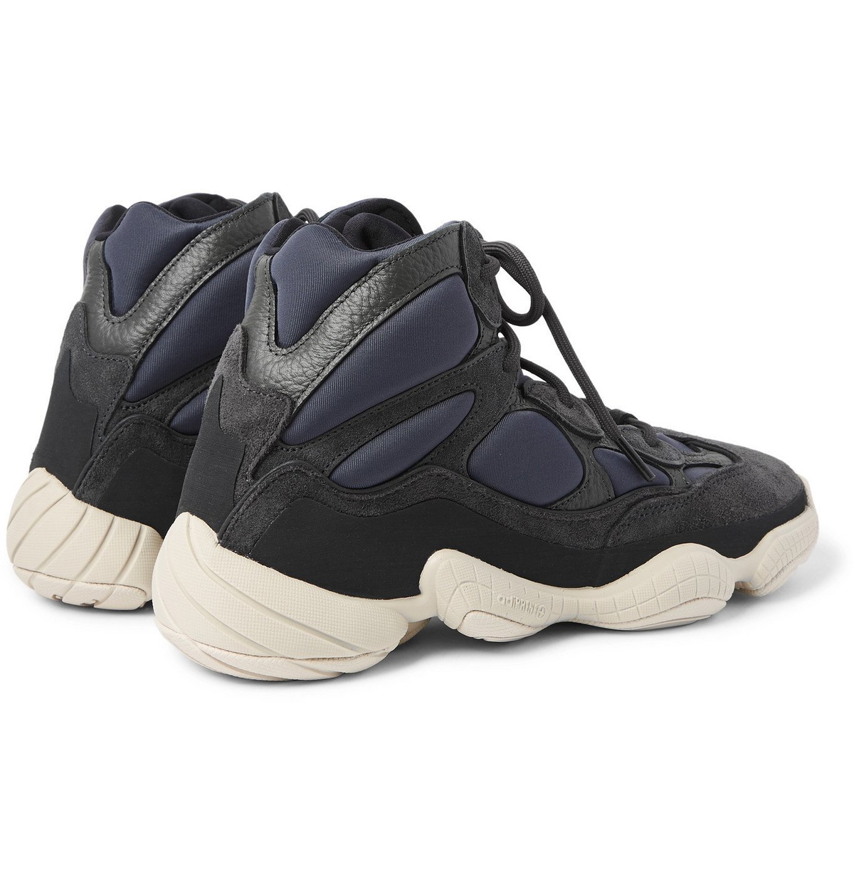 adidas Originals Yeezy High 500 Neoprene Suede and Leather High Top Sneakers Gray adidas Originals by Alexander Wang