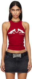 Mowalola Red Maxine Tank Top