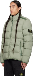 Stone Island Green Quilted Down Jacket