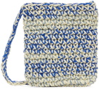 Nicholas Daley Off-White & Blue Crochet Bag