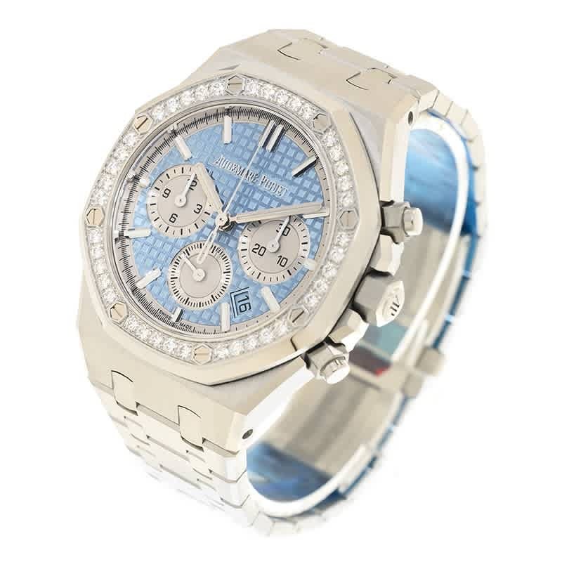 Audemars Piguet Royal Oak Chronograph Automatic Diamond Blue Dial Mens Watch 26715ST.ZZ.1356ST.01