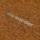 And Wander Men's Shetland Wool Cardigan in Camel