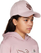 Moncler Enfant Kids Pink Embroidered Cap