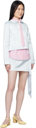 Sandy Liang Blue Skar Miniskirt