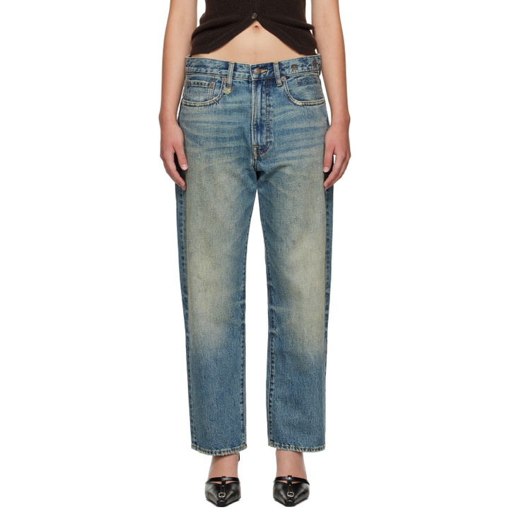 Photo: R13 SSENSE Exclusive Blue Boyfriend Jeans