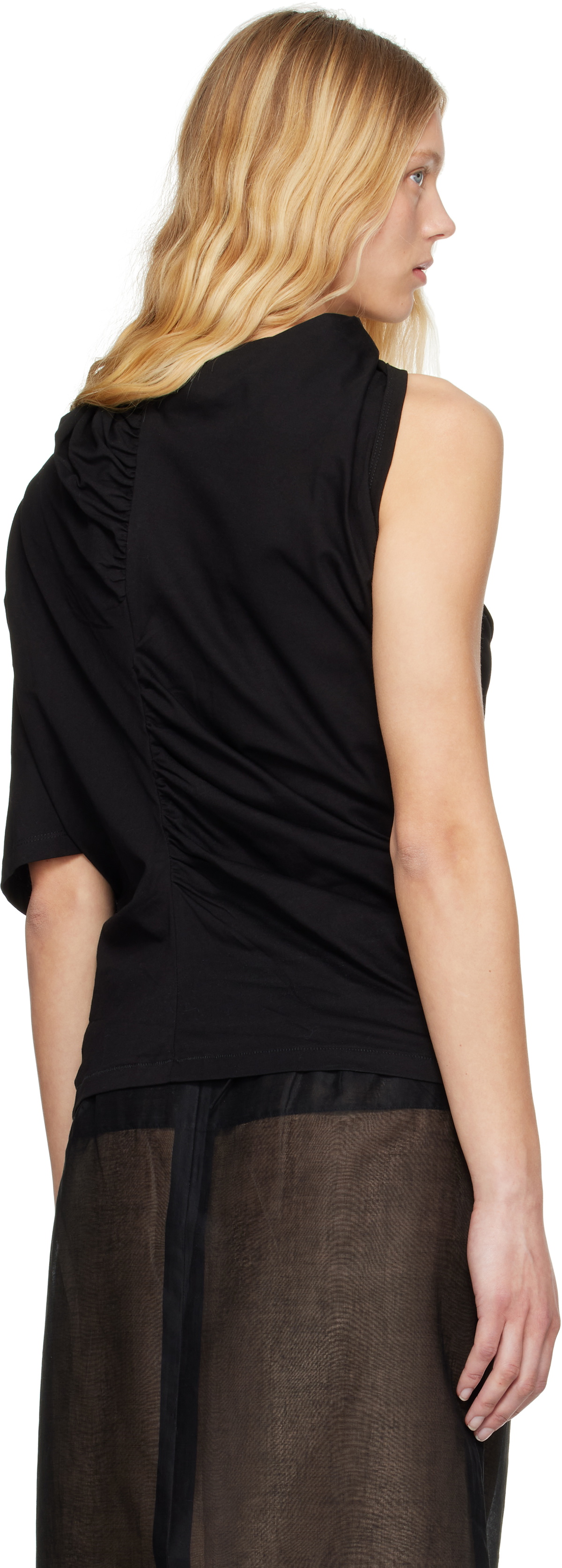 Christopher Esber Black Distort Cutaway T-shirt
