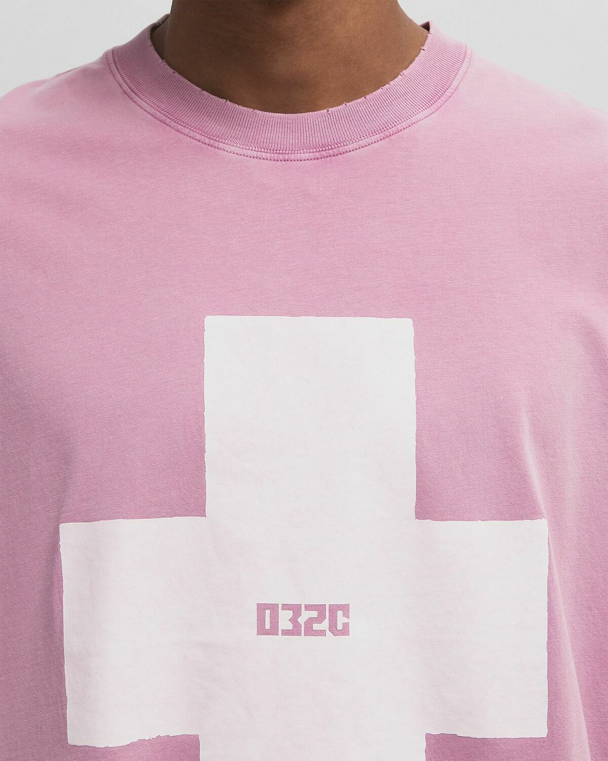 032c POINT ZERO OVERSIZED TEE pink Mens Shortsleefe