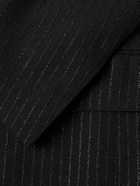 TOM FORD - Double-Breasted Striped Metallic Woven Tuxedo Jacket - Black