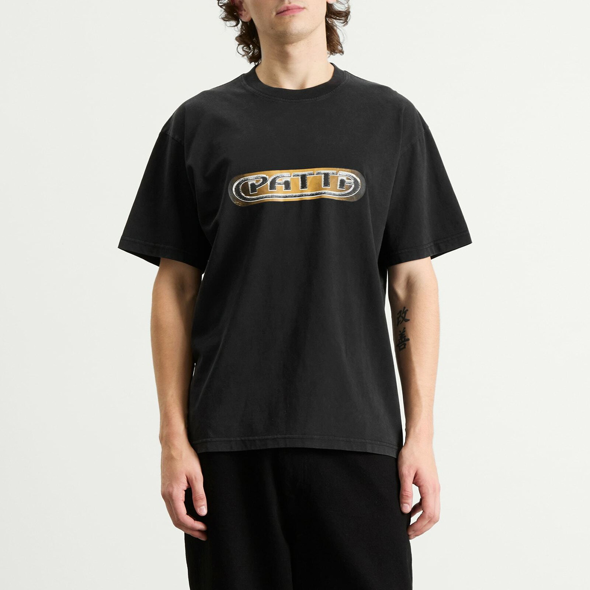 Patta Men's Gilded Acid Washed T-Shirt in Black