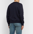 Mr P. - Double-Faced Knitted Sweater - Blue