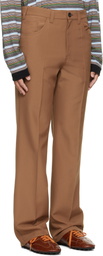Marni Brown Virgin Wool Trousers