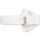 Lanvin - Pre-Tied Silk Bow Tie - White