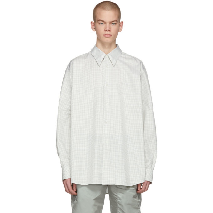 Photo: Raf Simons White and Green Check Plastic Pocket Shirt