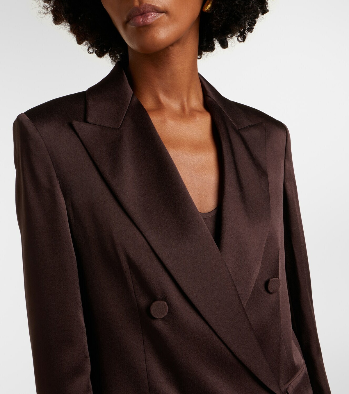 Max Mara Arca double-breasted satin blazer
