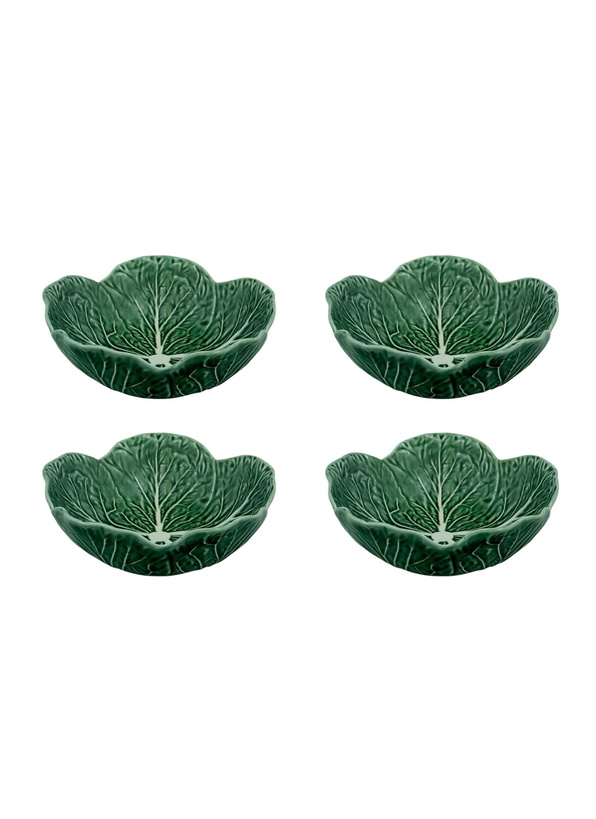 Photo: Bordallo Pinheiro Set Of Four Couve Bowls
