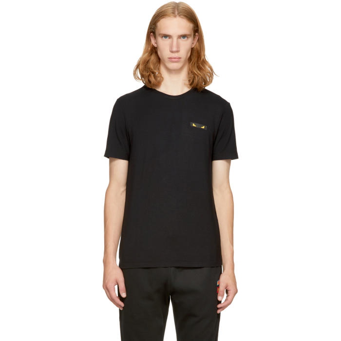 Photo: Fendi Black Bag Bugs Rectangle T-Shirt