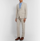 MAN 1924 - Ecru Kennedy Slim-Fit Unstructured Striped Linen Suit Jacket - Ecru