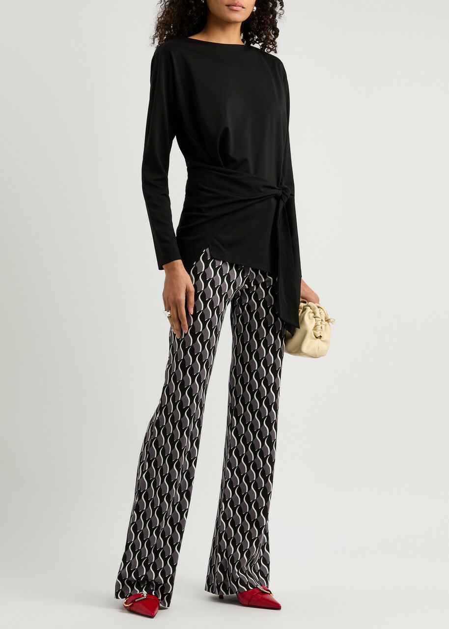 Diane Von Furstenberg Brooklyn Printed Jersey Trousers Multicoloured