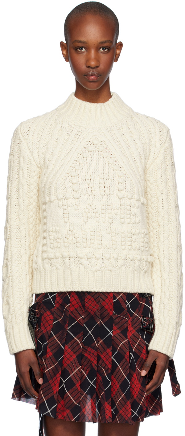 Jean Paul Gaultier Off-White Aran Sweater Jean Paul Gaultier