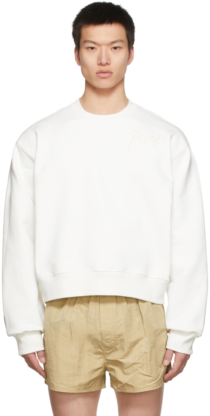 White 2025 logo sweatshirt