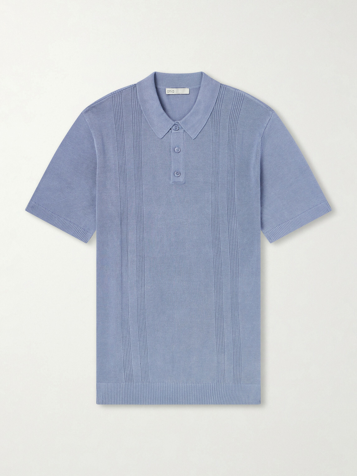 Onia - Knitted Polo Shirt - Blue
