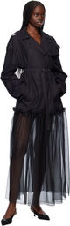 Nensi Dojaka Black Mia Hybrid Trench Coat