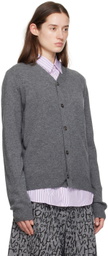 Comme des Garçons Shirt Gray Y-Neck Cardigan