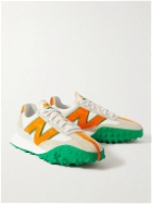 New Balance - Casablanca XC72 Suede-Trimmed Leather Sneakers - Orange