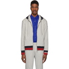 Moncler Grey Striped Hoodie