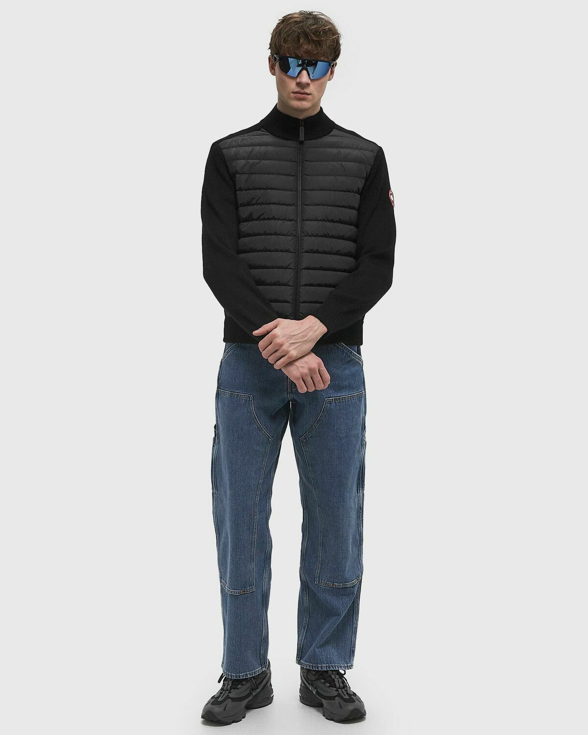 Canada Goose Hybridge Knit Jacket Black Mens Down & Puffer Jackets/Zippers & Cardigan
