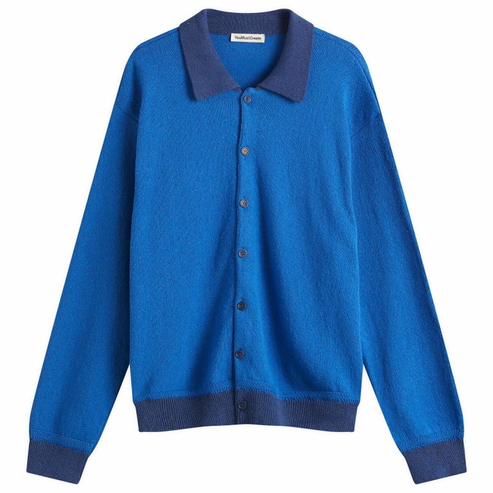 Photo: YMC Men's Rat Pack Cardigan in Blue/Navy