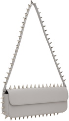 ABRA Gray Spike Baguette Bag