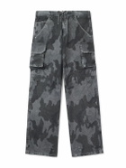 424 - Straight-Leg Camouflage-Print Cotton-Ripstop Trousers - Black