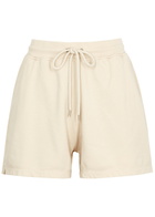 Colorful Standard Ivory Cotton Shorts, Shorts, Slant Side
