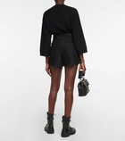 Valentino High-rise lace shorts