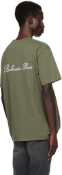 Balmain Khaki 'Balmain Signature' T-Shirt