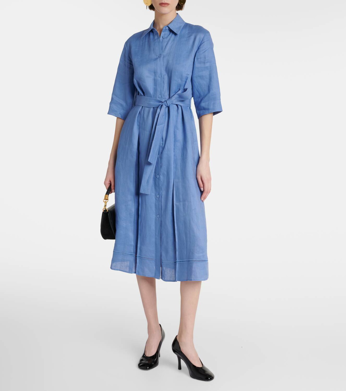 Max Mara Nocino pleated linen midi dress Max Mara