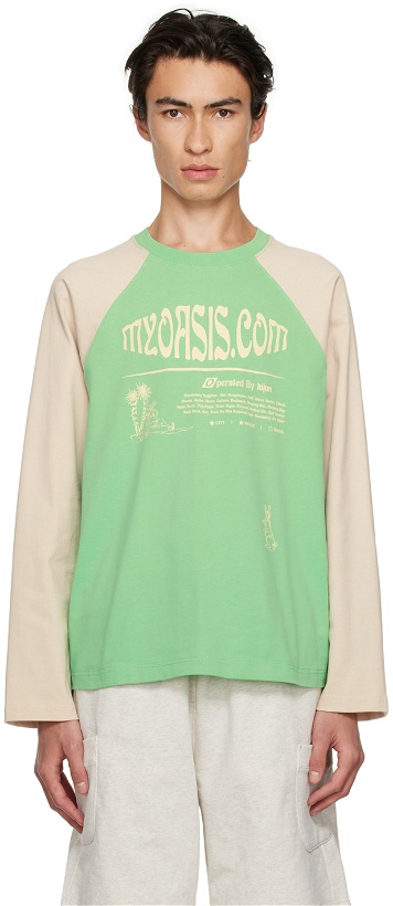 Photo: Kijun SSENSE Exclusive Green 'Oasis' Raglan T-Shirt